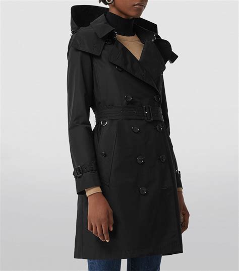 burberry detachable hood taffeta trench coat